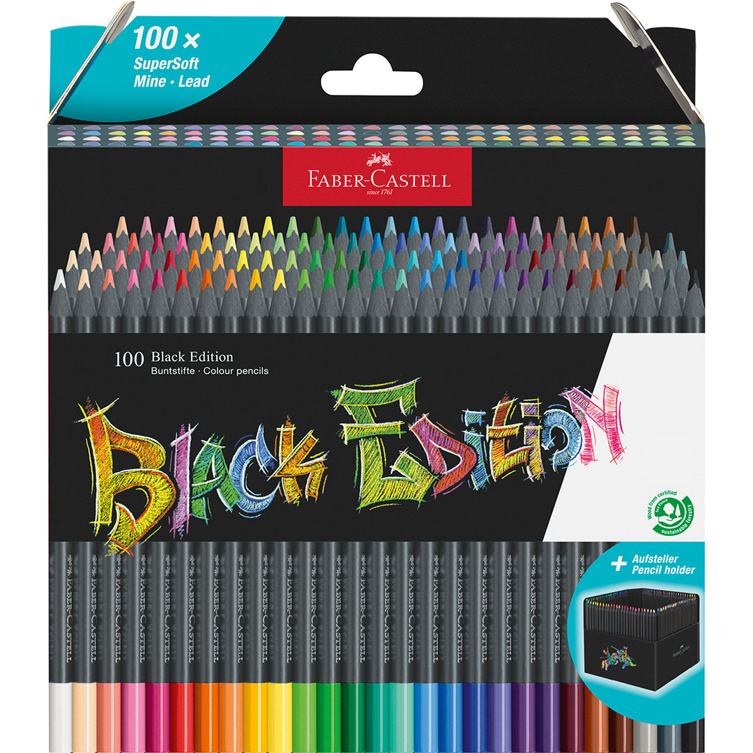 Faber-Castell Colouring Pencils Black Edition Set of 100