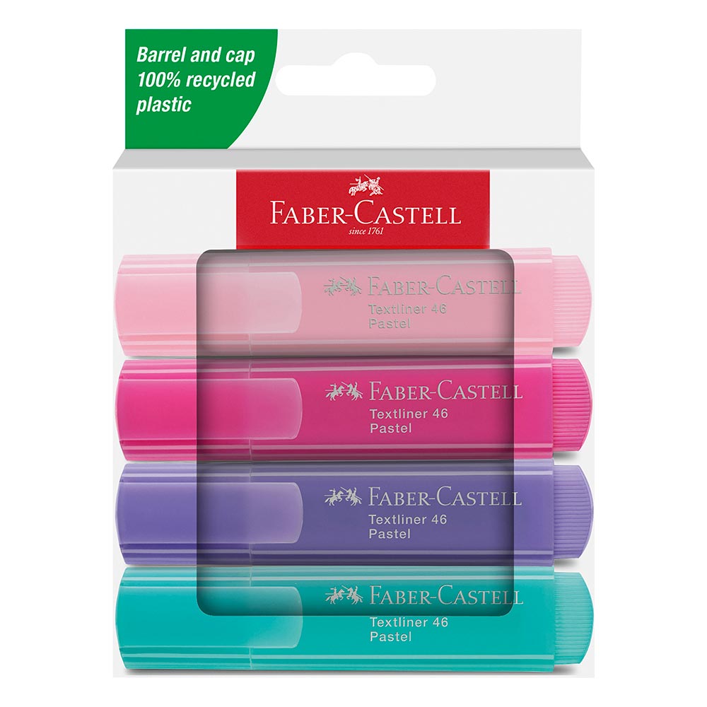Faber-Castell Highlighter Textliner 46 Pastel Wallet Of 4