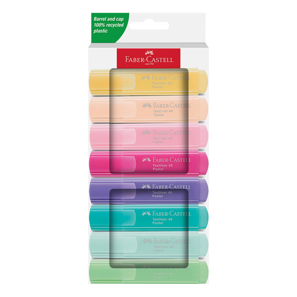 Faber-Castell Highlighter Textliner 46 Pastel Wallet Of 8