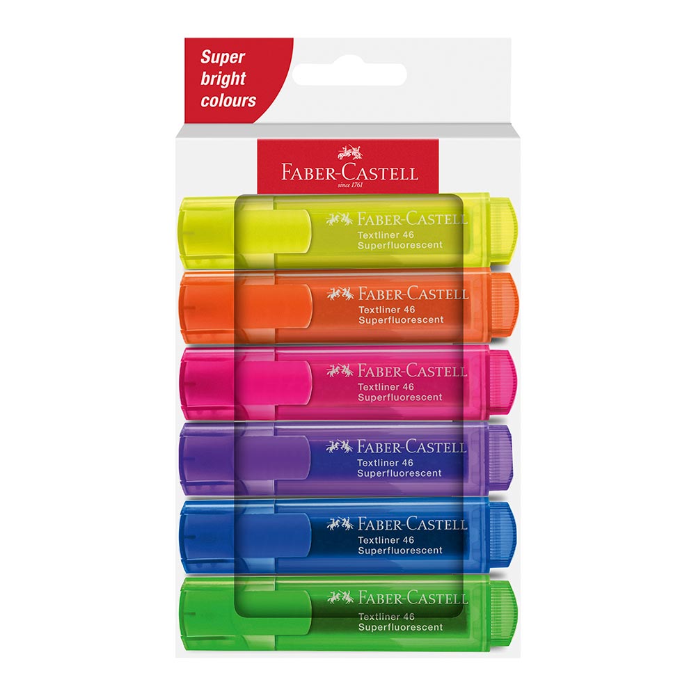 Faber-Castell Highlighter Textliner 46 Superfluorescent Wallet Of 6