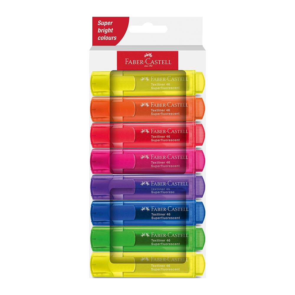 Faber-Castell Highlighter Textliner 46 Superfluorescent Wallet Of 8