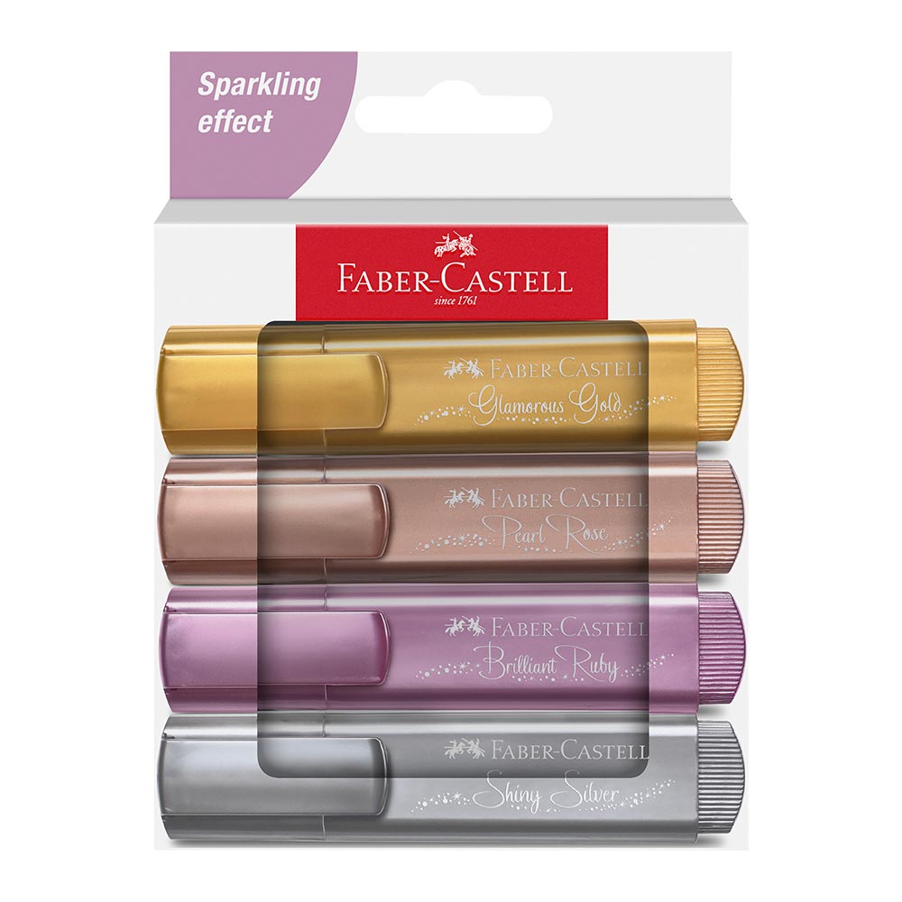 Faber-Castell Highlighter Textliner 46 Metallic Wallet Of 4