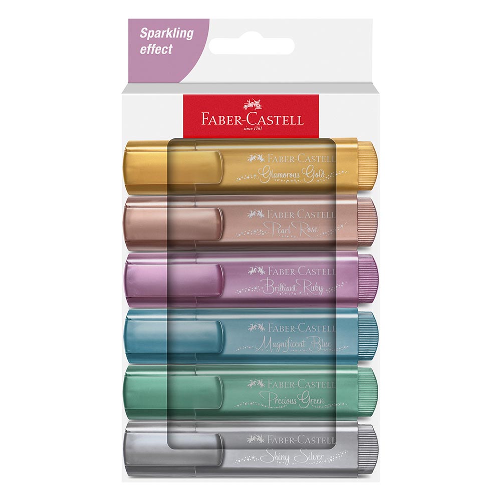 Faber-Castell Highlighter Textliner 46 Metallic Wallet Of 6