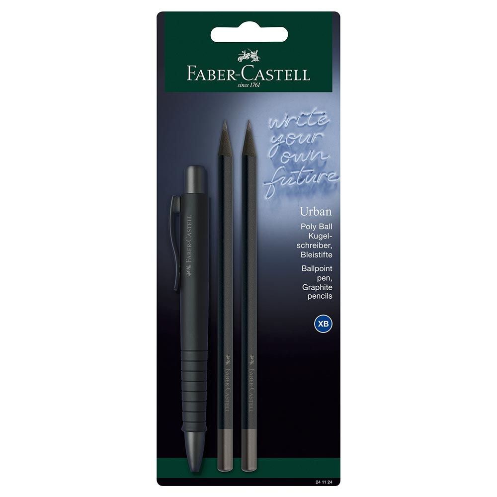 Faber-Castell Poly Ball Ballpoint Pen & Urban Graphite Pencil Set