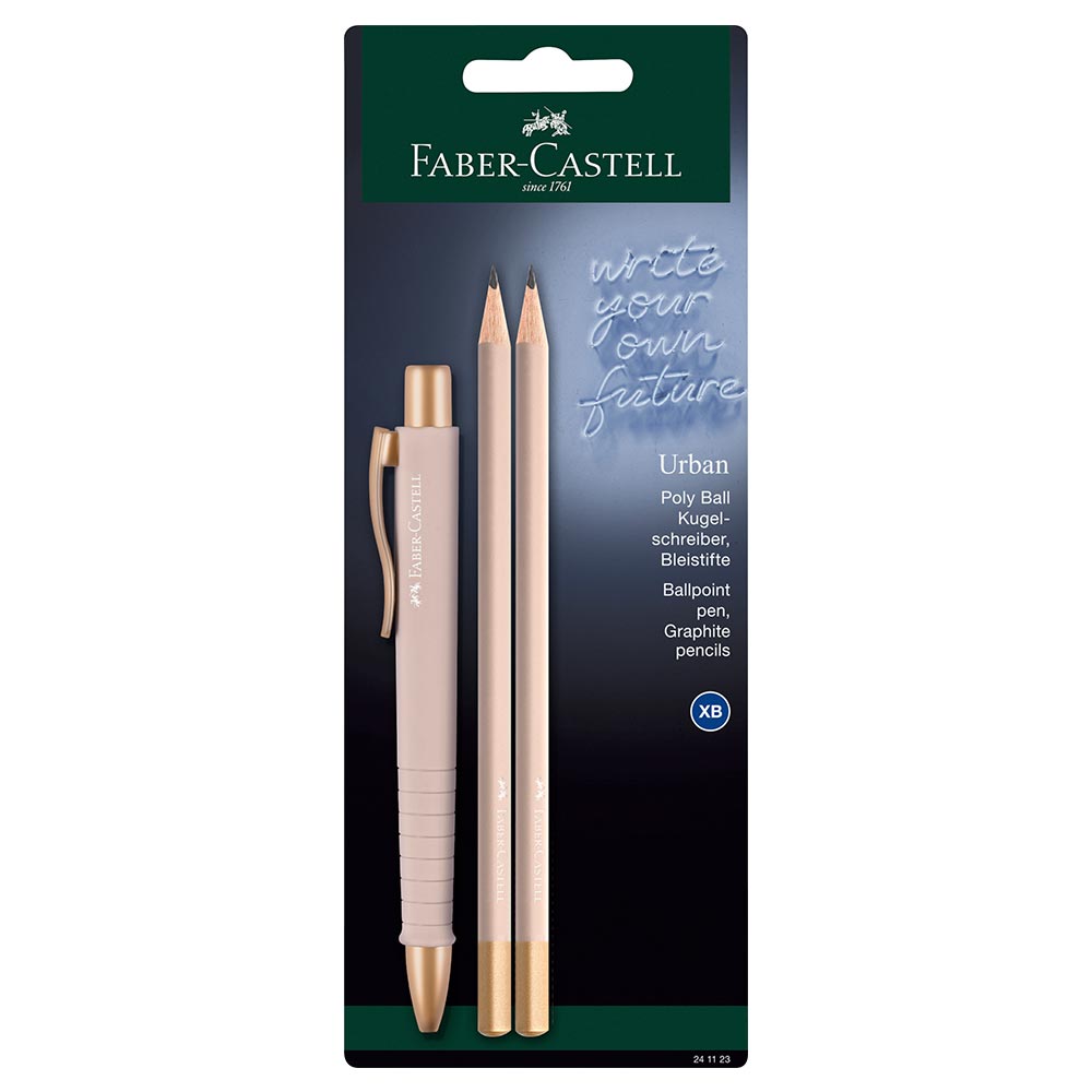 Faber-Castell Poly Ball Ballpoint Pen & Urban Graphite Pencil Set