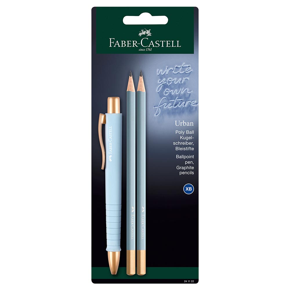 Faber-Castell Poly Ball Ballpoint Pen & Urban Graphite Pencil Set