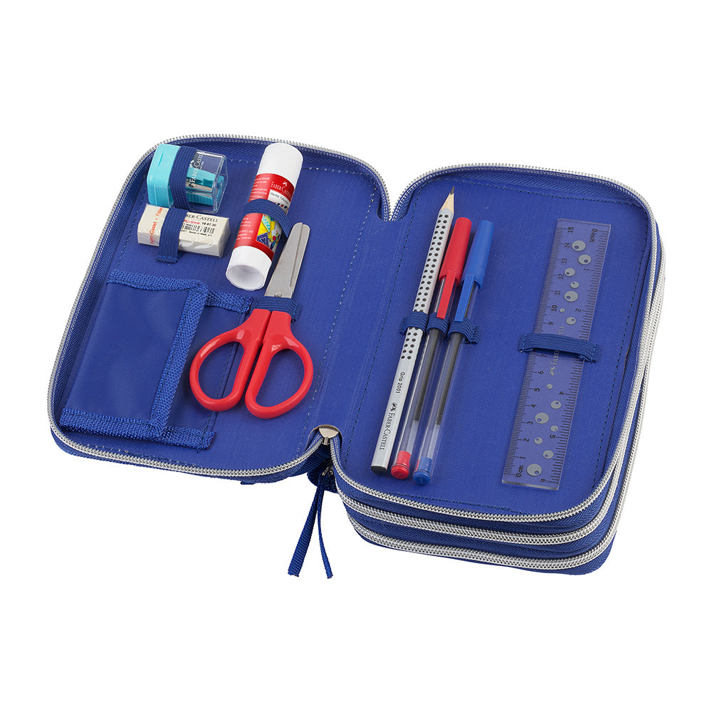 Faber-Castell Triple Decker Filled School Pencil Case Dinosaur