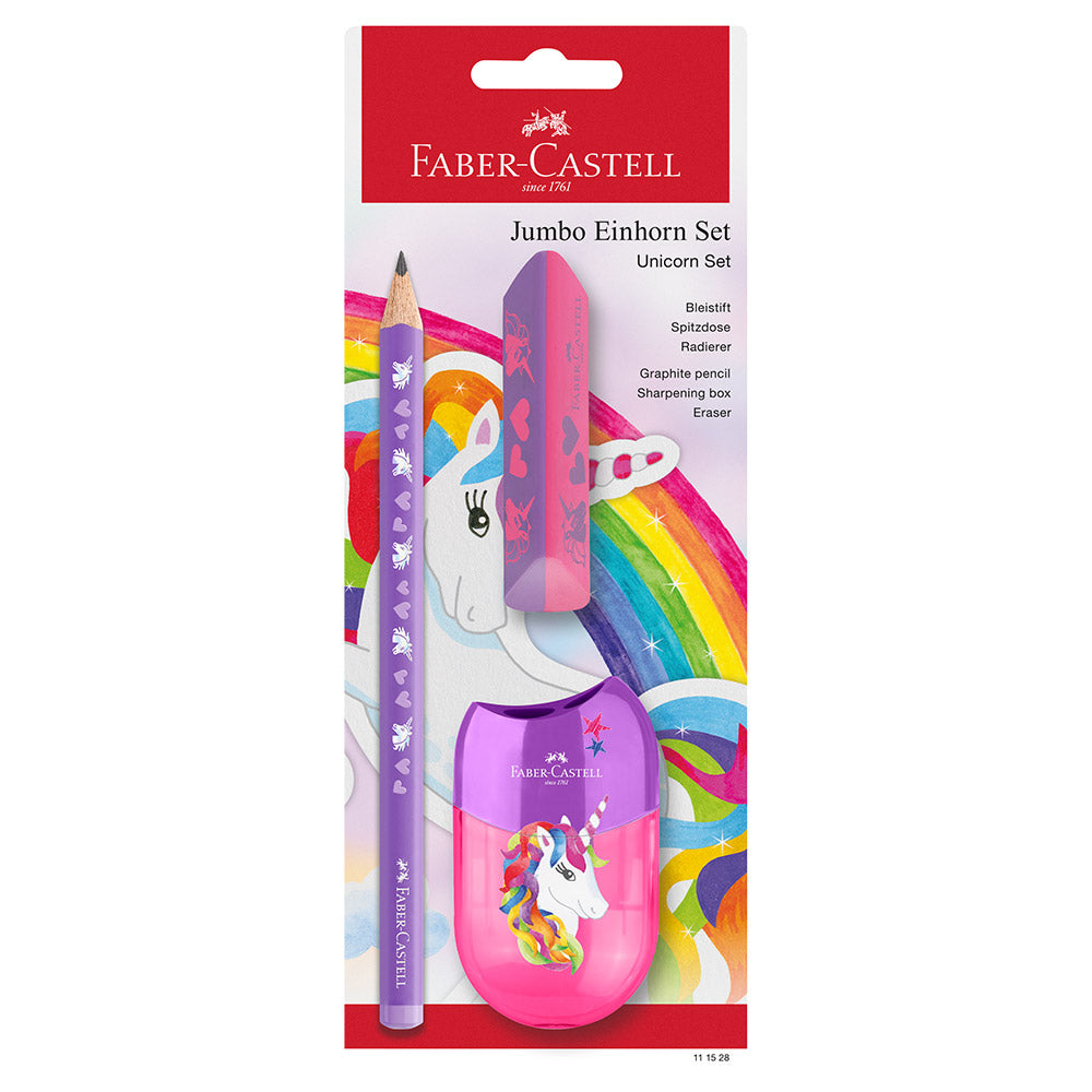 Faber-Castell Unicorn Jumbo Grip Pencil and Accessories Set