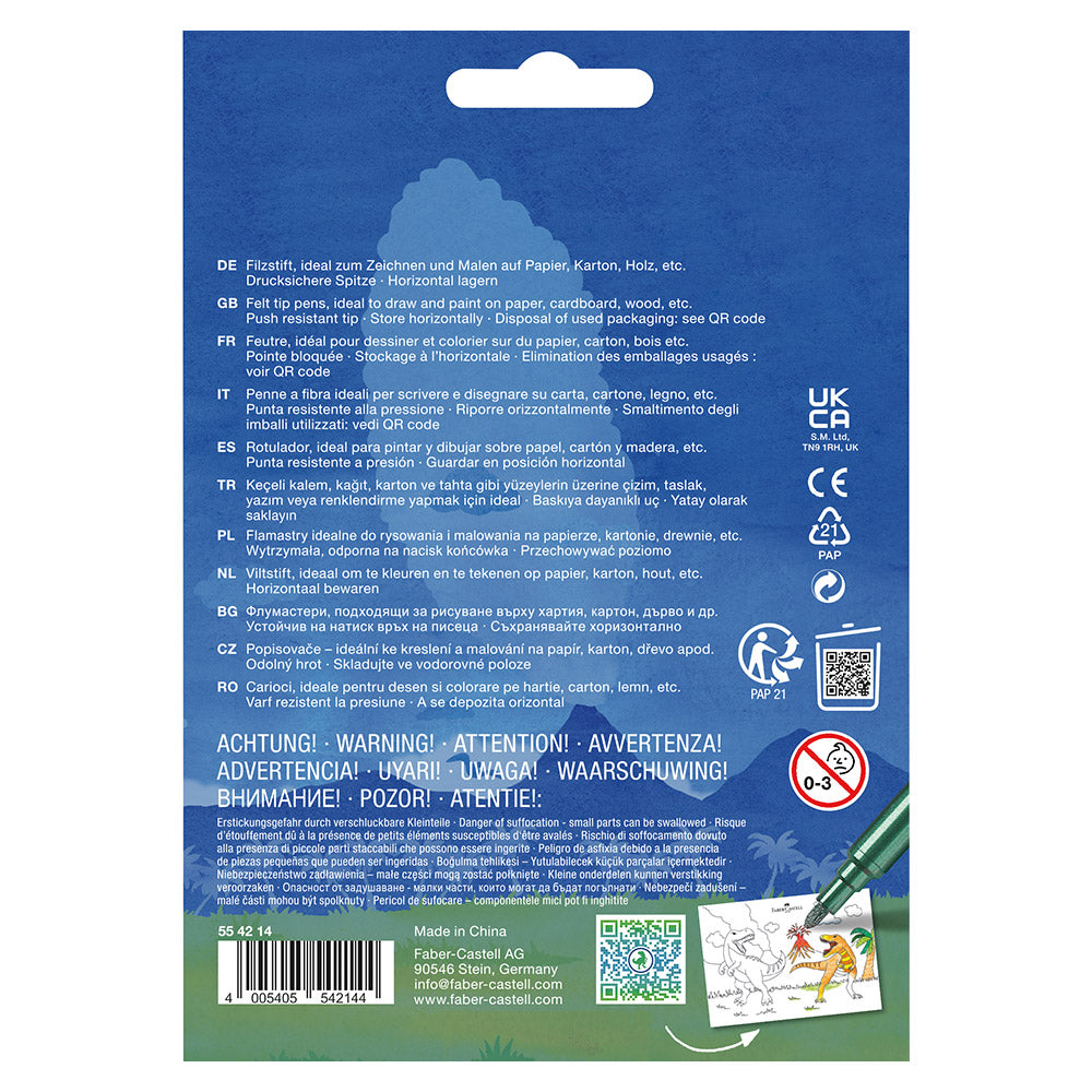 Faber-Castell Dinosaur Felt-tip Pen Set of 13