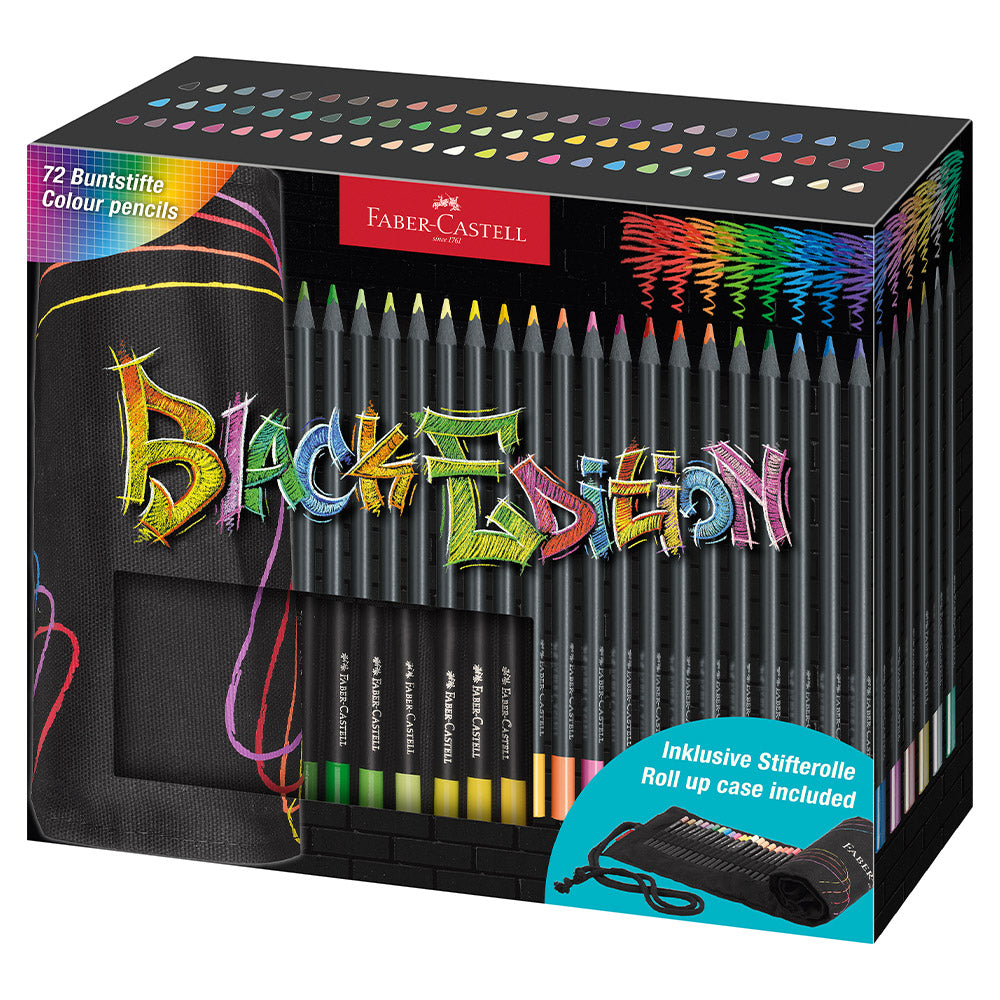 Faber-Castell Black Edition Colour Pencil Roll Set of 72
