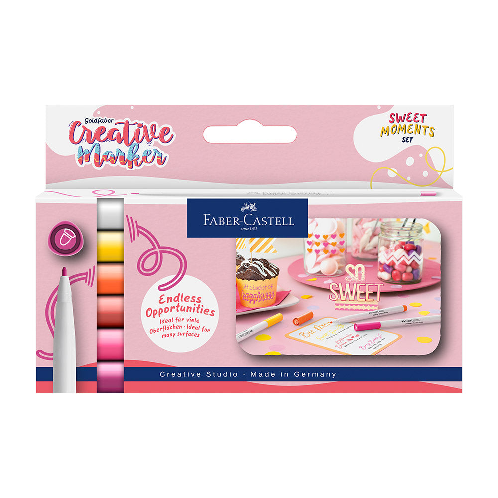 Faber-Castell Creative Marker Bullet Tip Set of 6 Sweet Moments