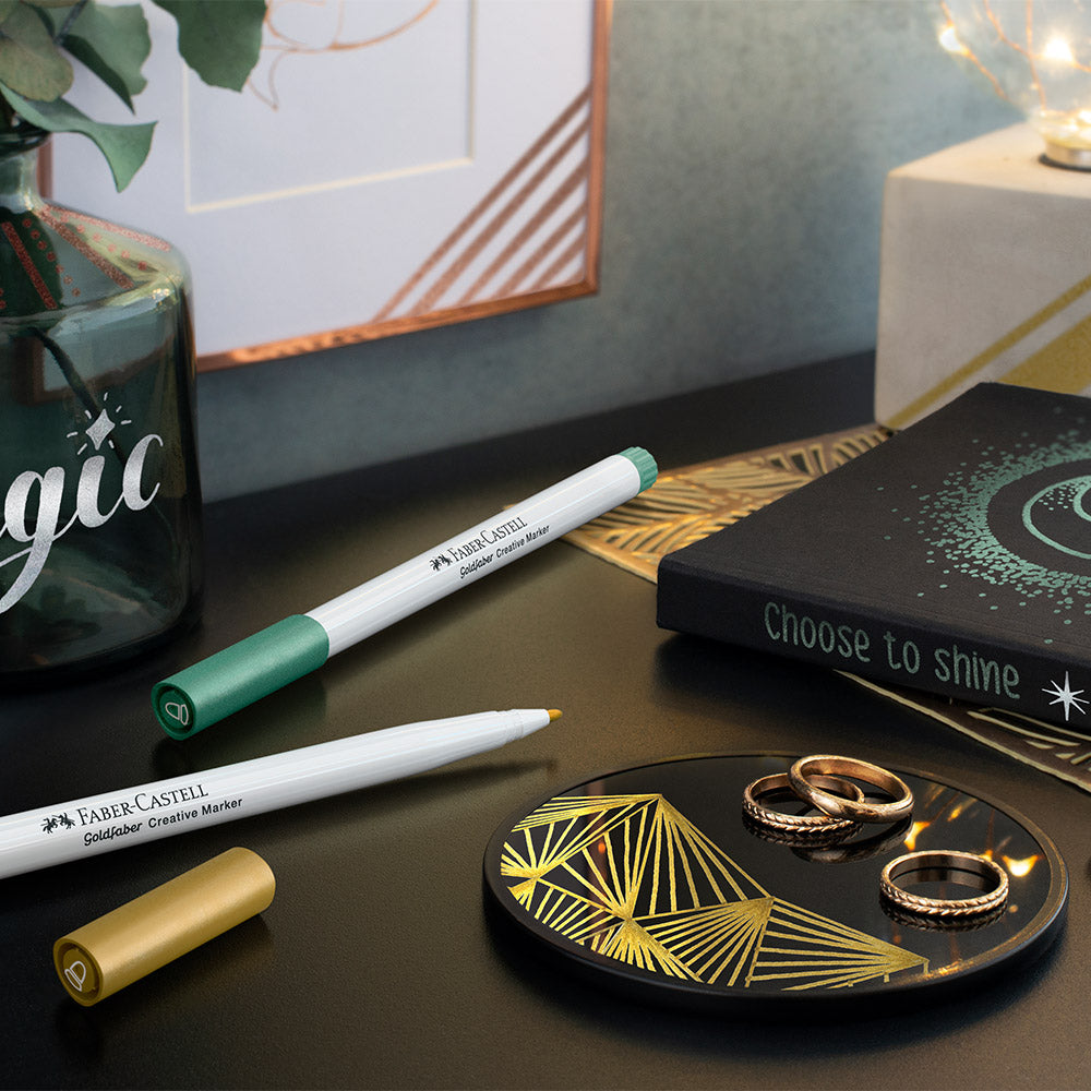 Faber-Castell Creative Marker Bullet Tip Set of 6 Metallic Moments