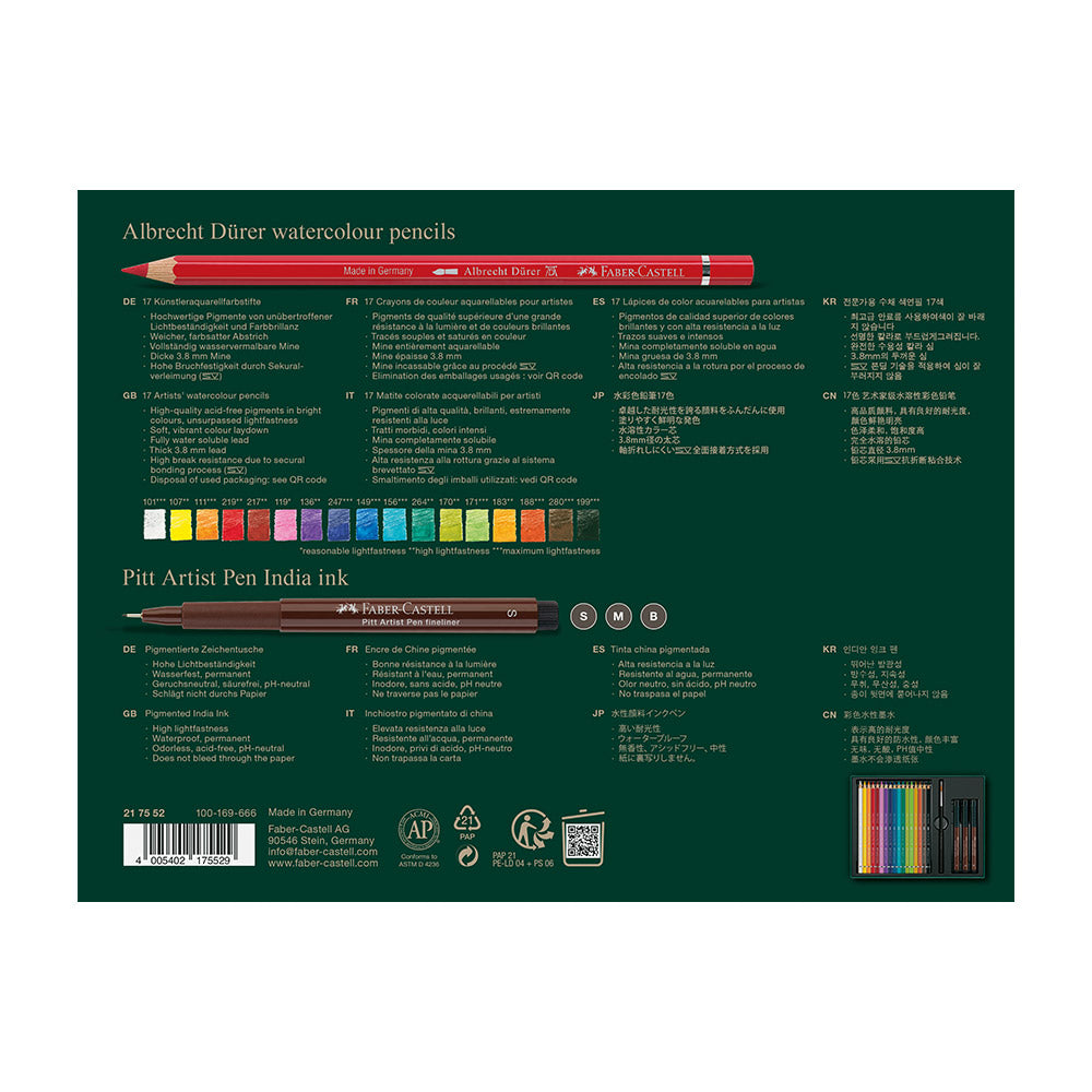 Faber-Castell Albrecht Dürer and Pitt Pen Gift Set 21 Piece