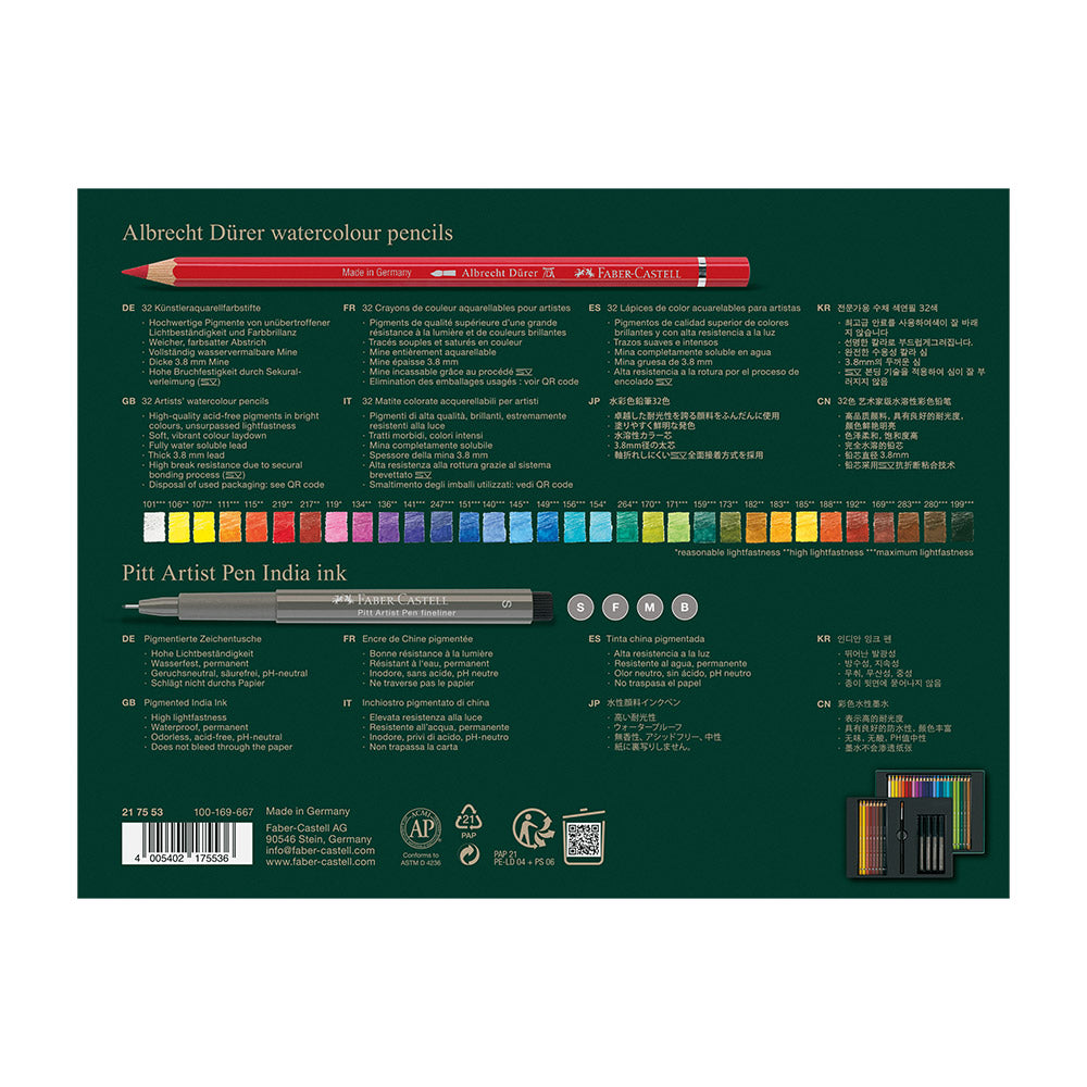 Faber-Castell Albrecht Dürer and Pitt Pen Gift Set 46 Piece