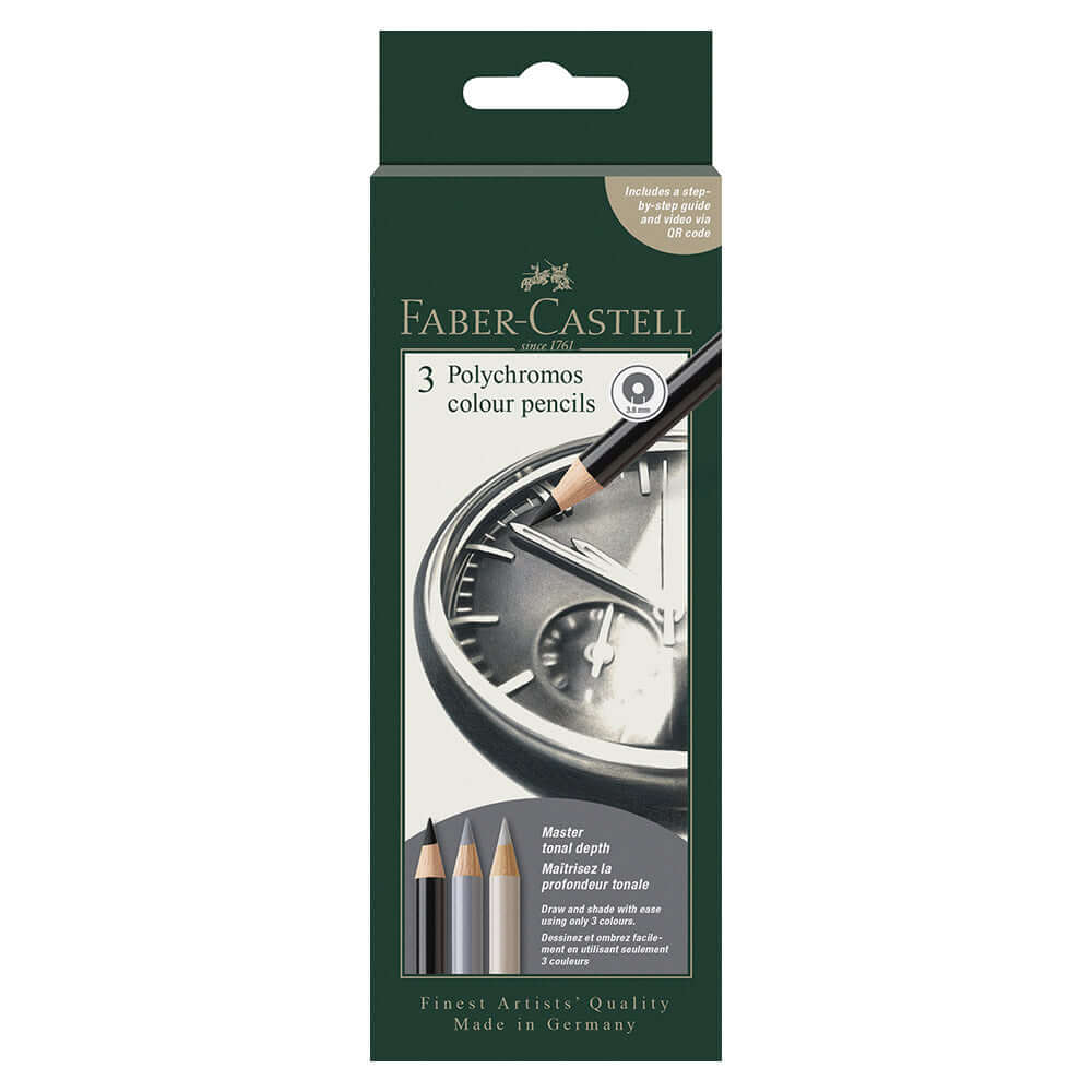 Faber-Castell Polychromos 3 Colour Creative Set Clock