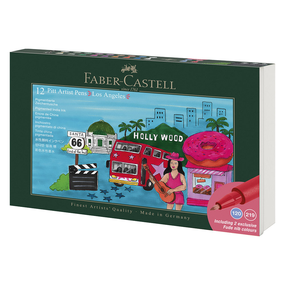 Faber-Castell Pitt Artist Brush Pen City Gift Set of 12 Los Angeles