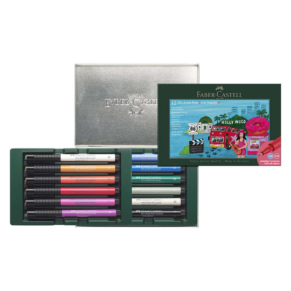 Faber-Castell Pitt Artist Brush Pen City Gift Set of 12 Los Angeles