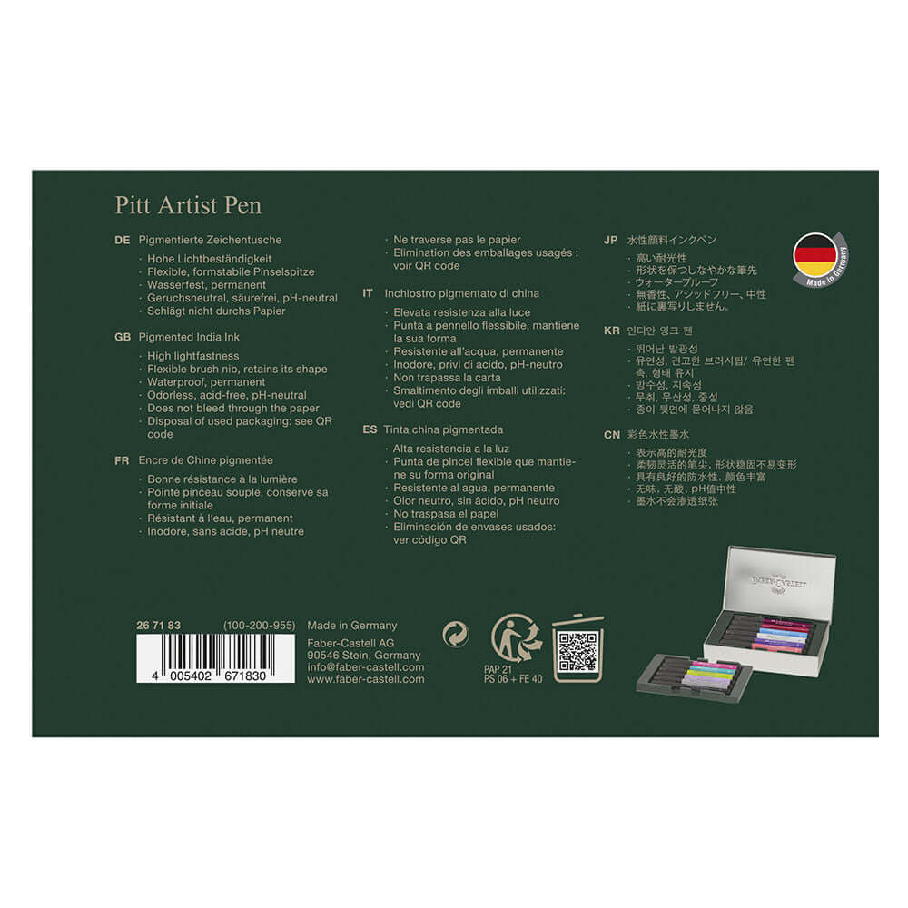 Faber-Castell Pitt Artist Brush Pen City Gift Set of 12 Tokyo