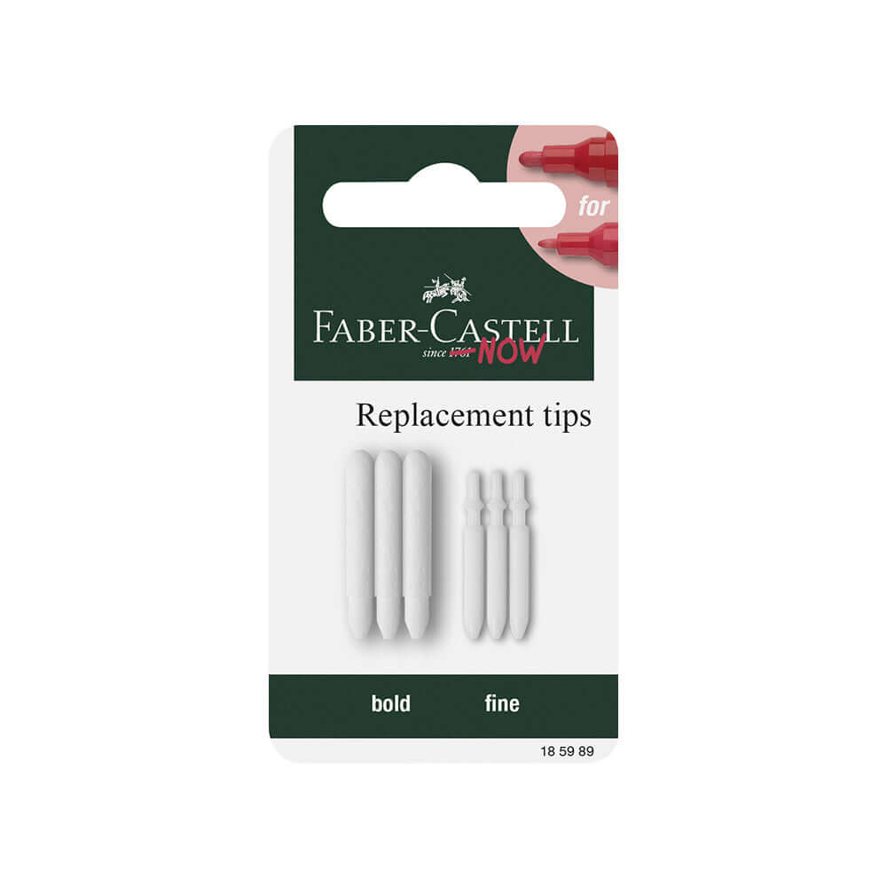 Faber-Castell Multimark Acrylic Dual Marker Set of 6 Replacement Tips