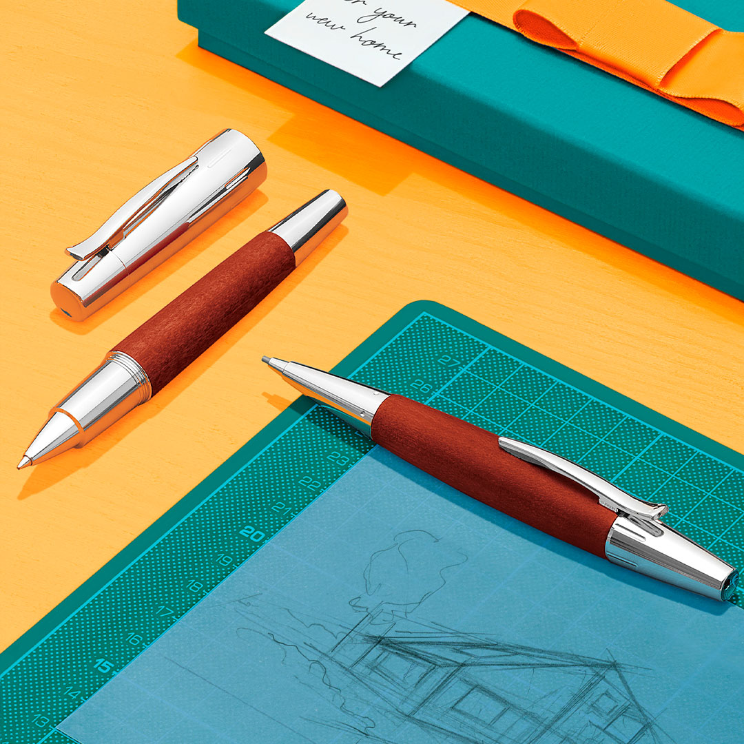 Faber-Castell e-motion Pearwood Rollerball Pen Brown