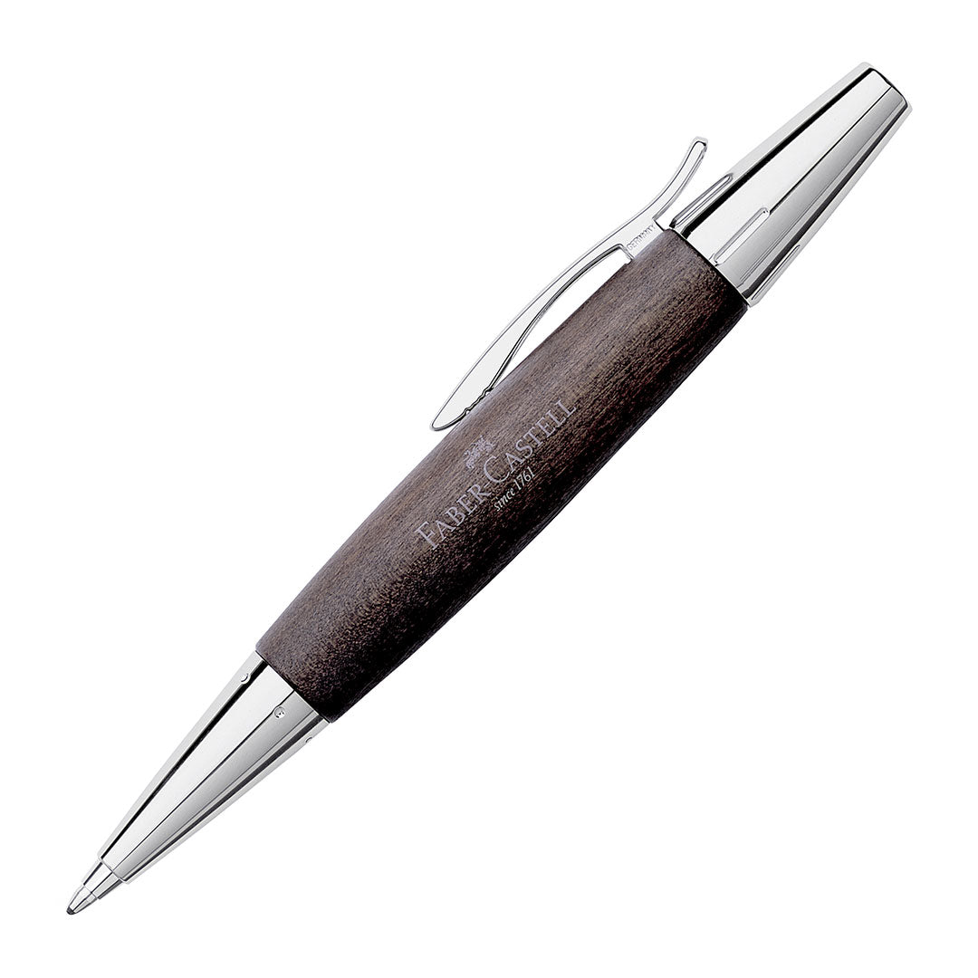 Faber-Castell e-motion Ballpoint Pen Chrome and Wood