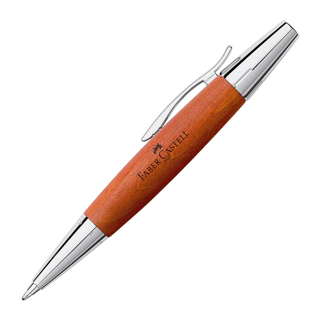 Faber-Castell e-motion Ballpoint Pen Chrome and Wood