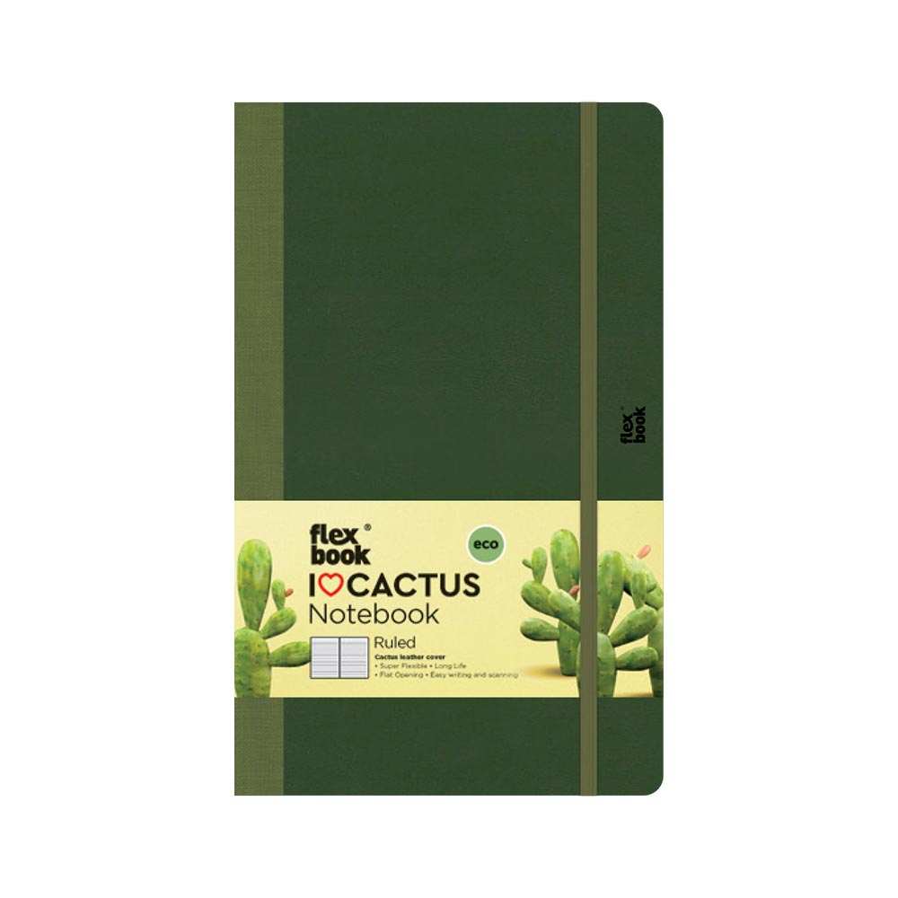 Flexbook I love Cactus Ruled Notebook Medium Cactus Leaves