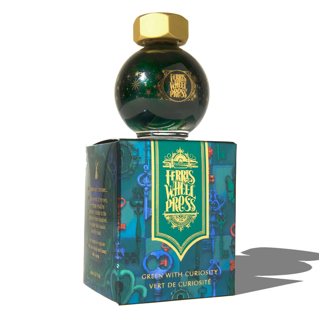 Ferris Wheel Press FerriTales Fountain Pen Ink 20ml Green with Curiosity