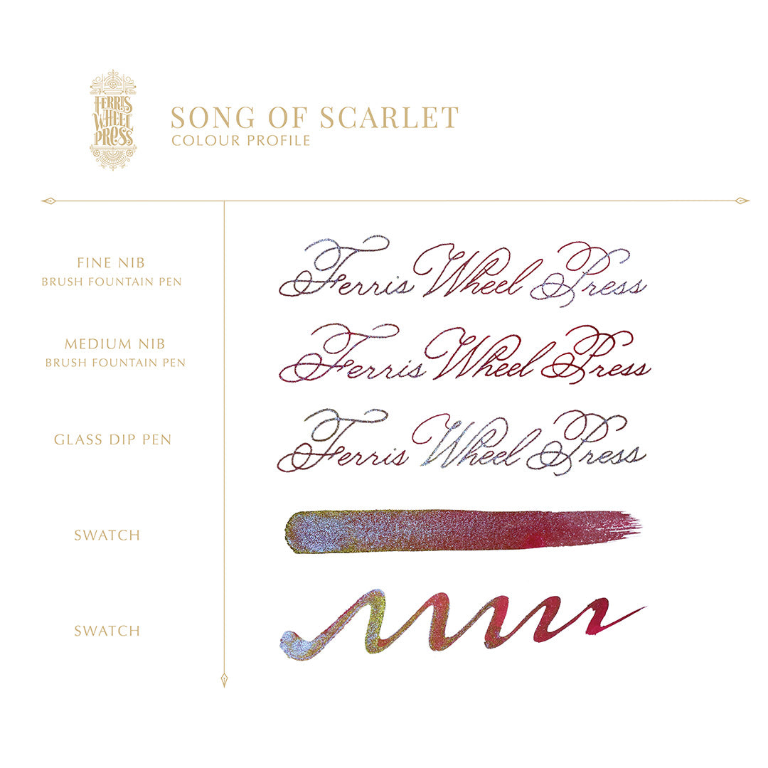 Ferris Wheel Press FerriTales Fountain Pen Ink 20ml Song of Scarlet