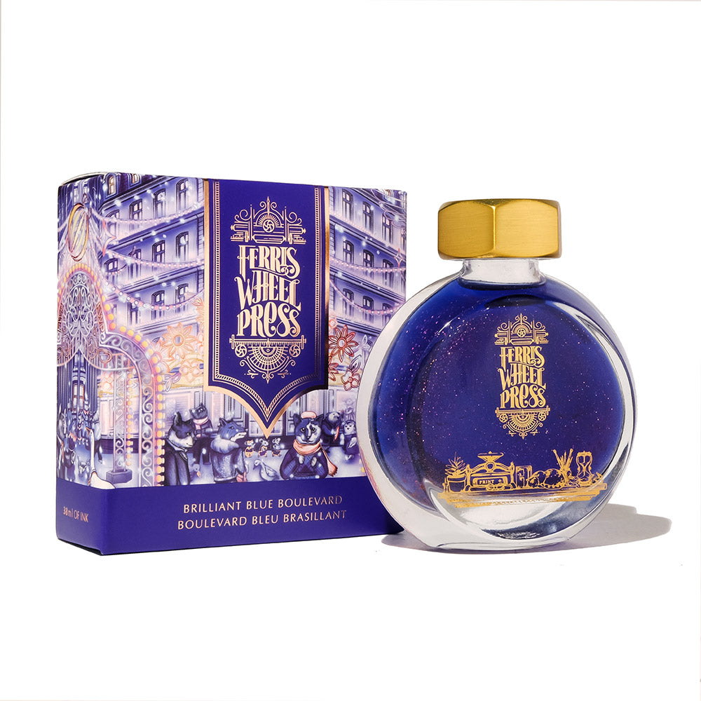 Ferris Wheel Press Fountain Pen Ink 38ml Brilliant Blue Boulevard