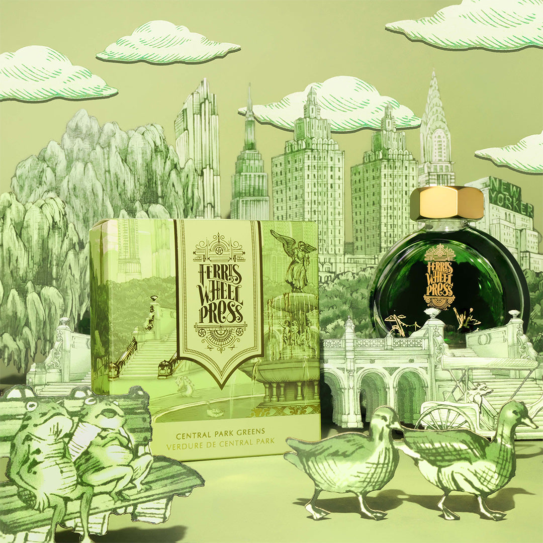 Ferris Wheel Press Fountain Pen Ink 38ml Central Park Greens