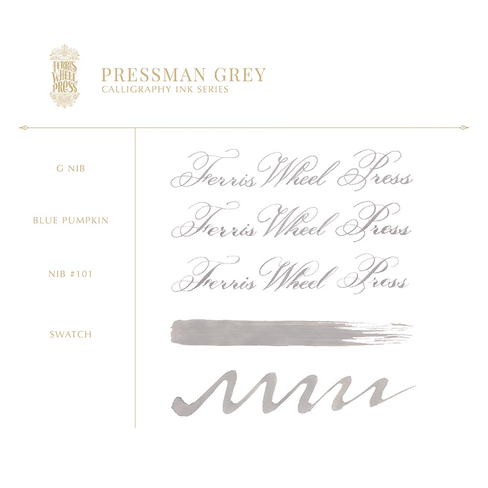 Ferris Wheel Press Calligraphy Ink 28ml Pressman Grey