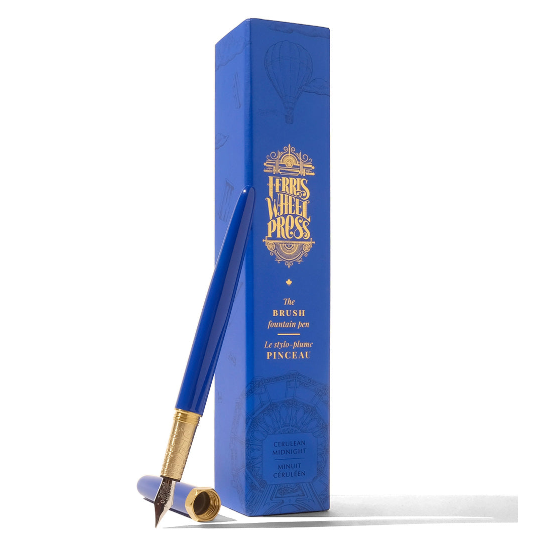 Ferris Wheel Press Brush Fountain Pen Cerulean Midnight