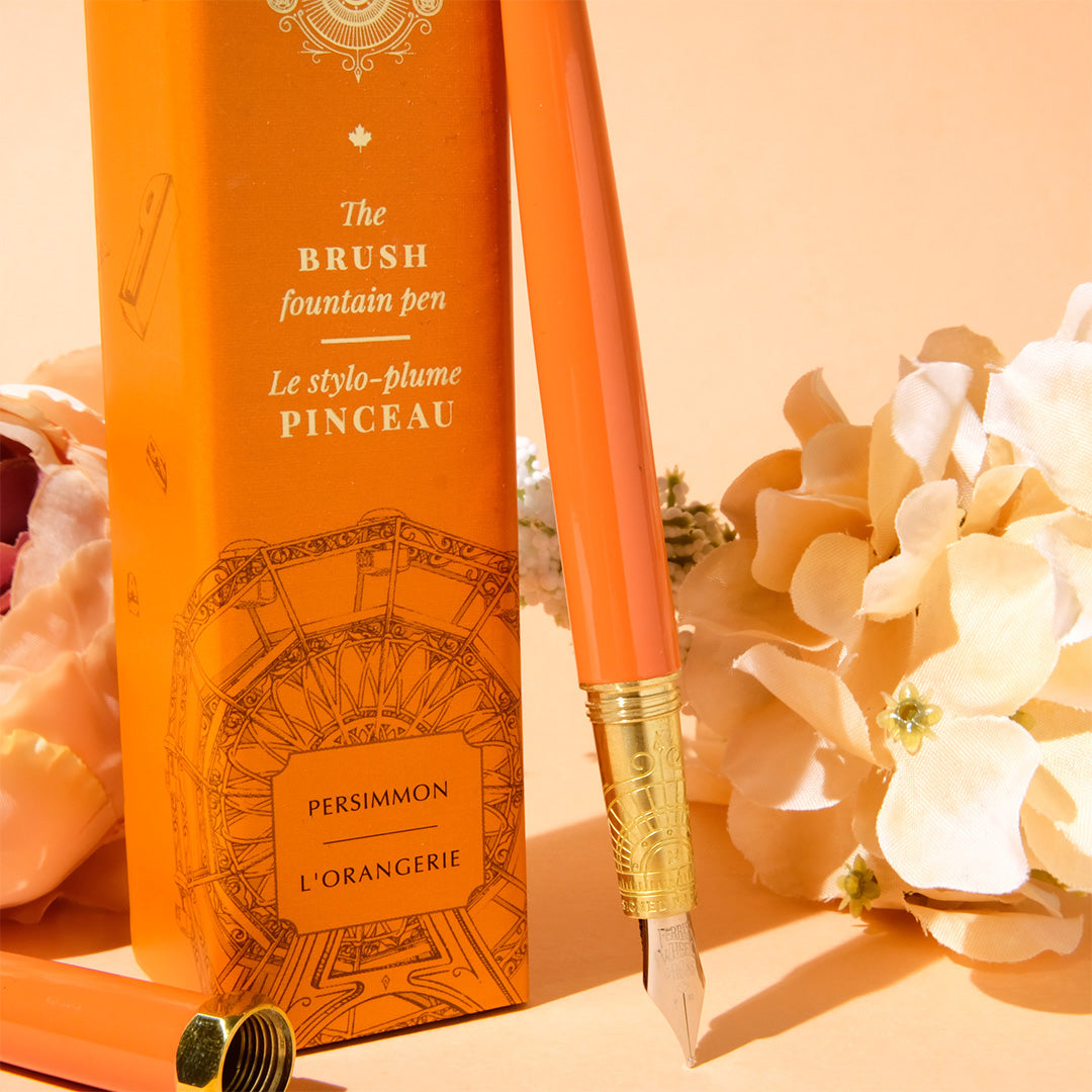Ferris Wheel Press Brush Fountain Pen Persimmon