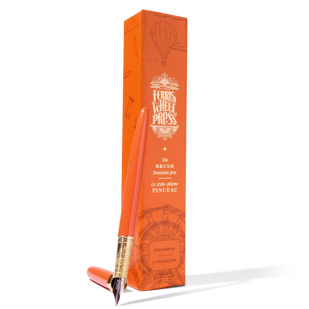 Ferris Wheel Press Brush Fountain Pen Persimmon