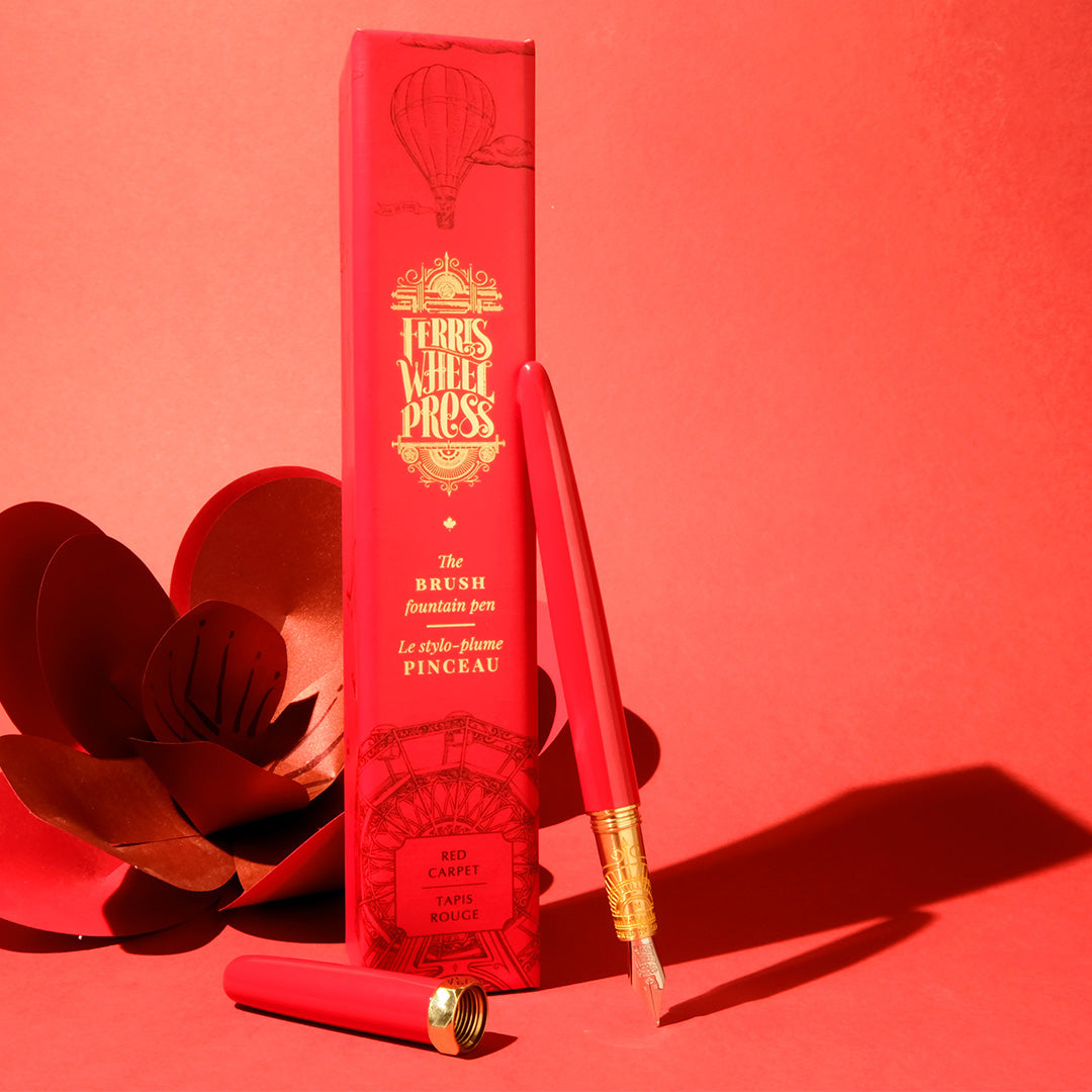 Ferris Wheel Press Brush Fountain Pen Red Carpet