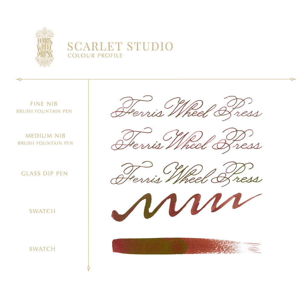 Ferris Wheel Press Everyday Fountain Pen Ink 10ml Scarlet Studio