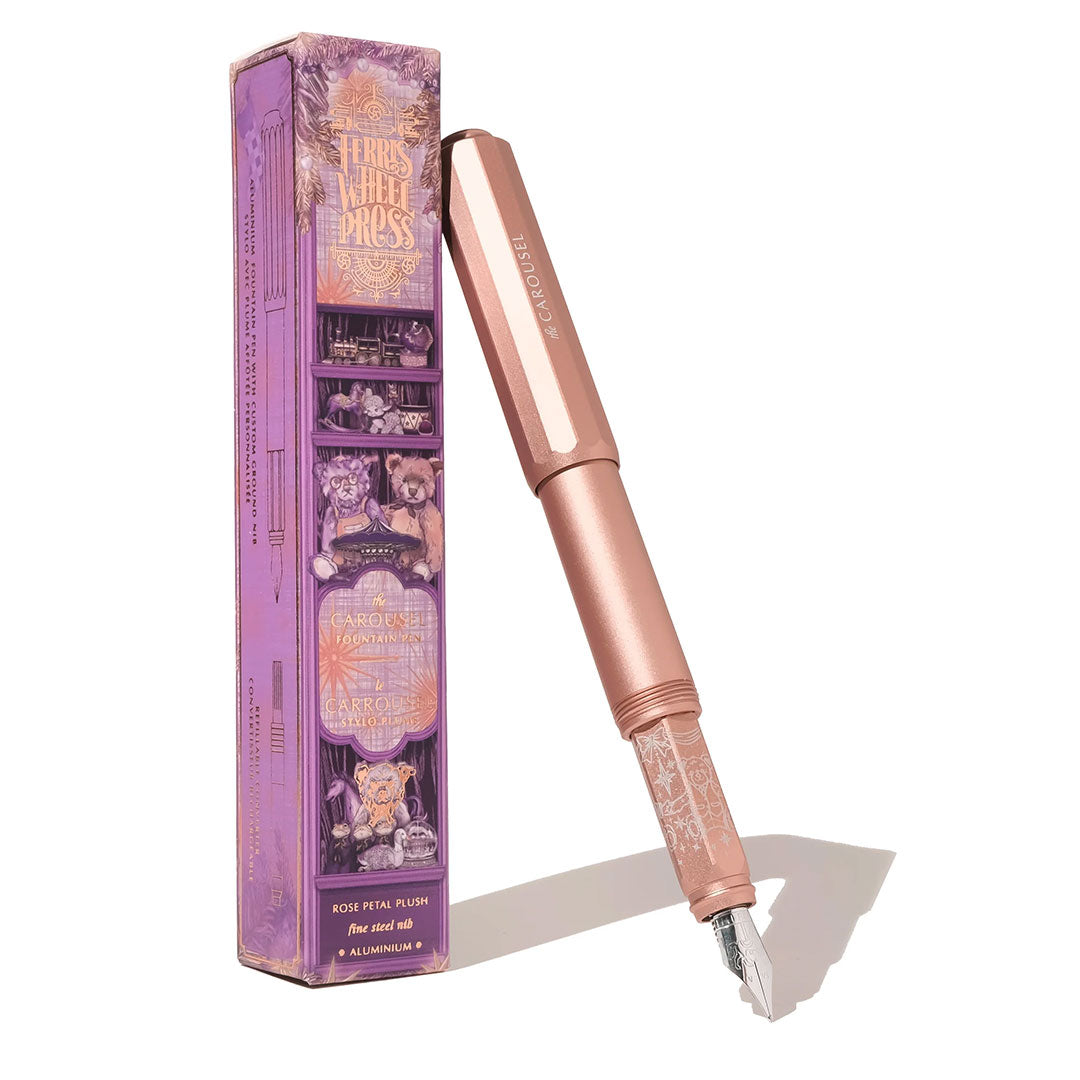 Ferris Wheel Press Aluminium Carousel Fountain Pen Rose Petal Plush