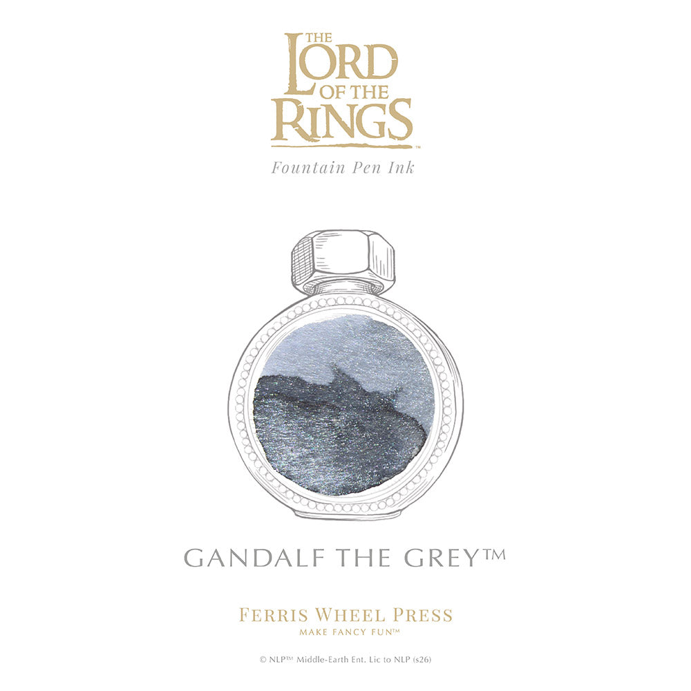 Ferris Wheel Press Lord of the Rings Fountain Pen Ink 38ml Gandalf the Grey