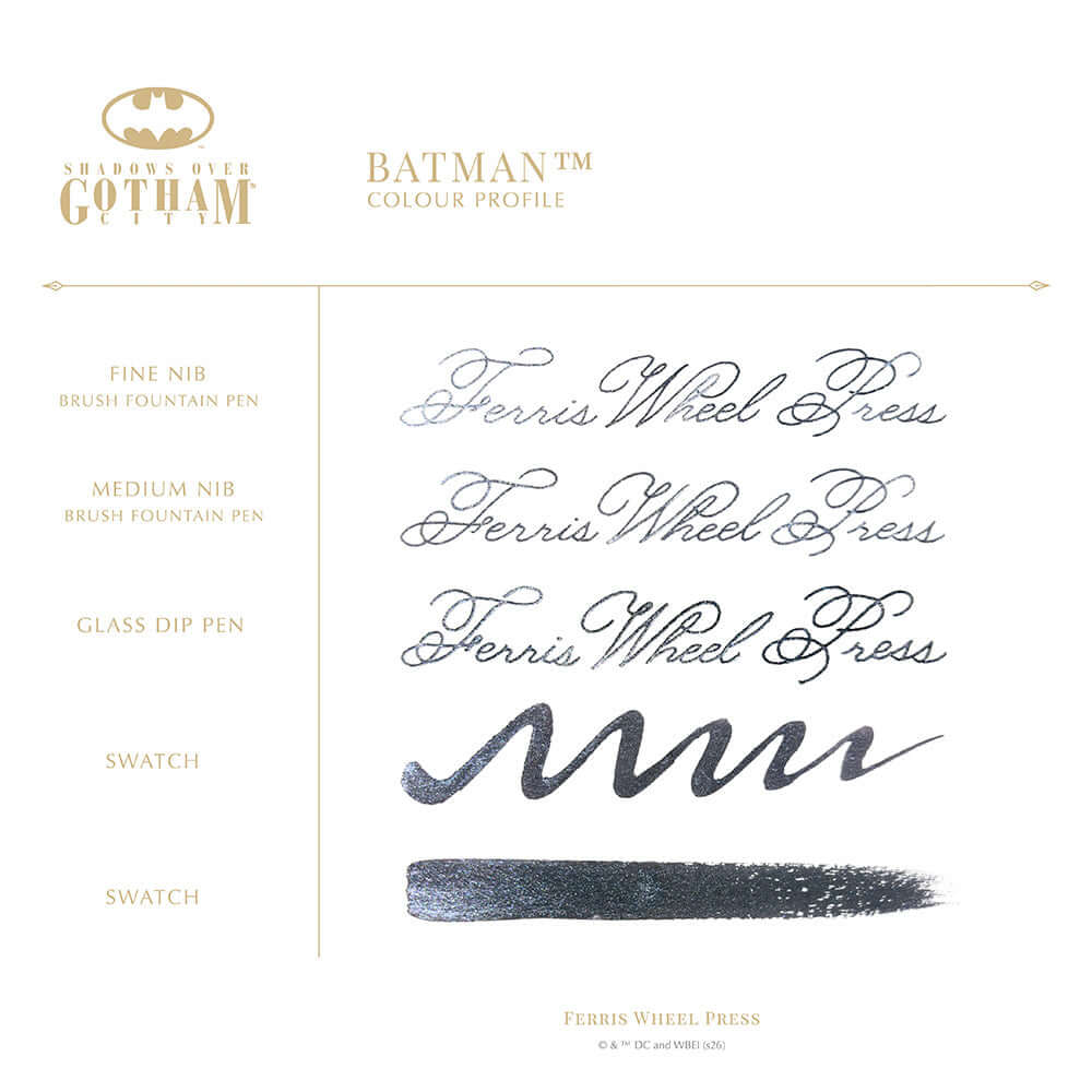 Ferris Wheel Press x Warner Bros. Batman Fountain Pen Ink 38ml Batman