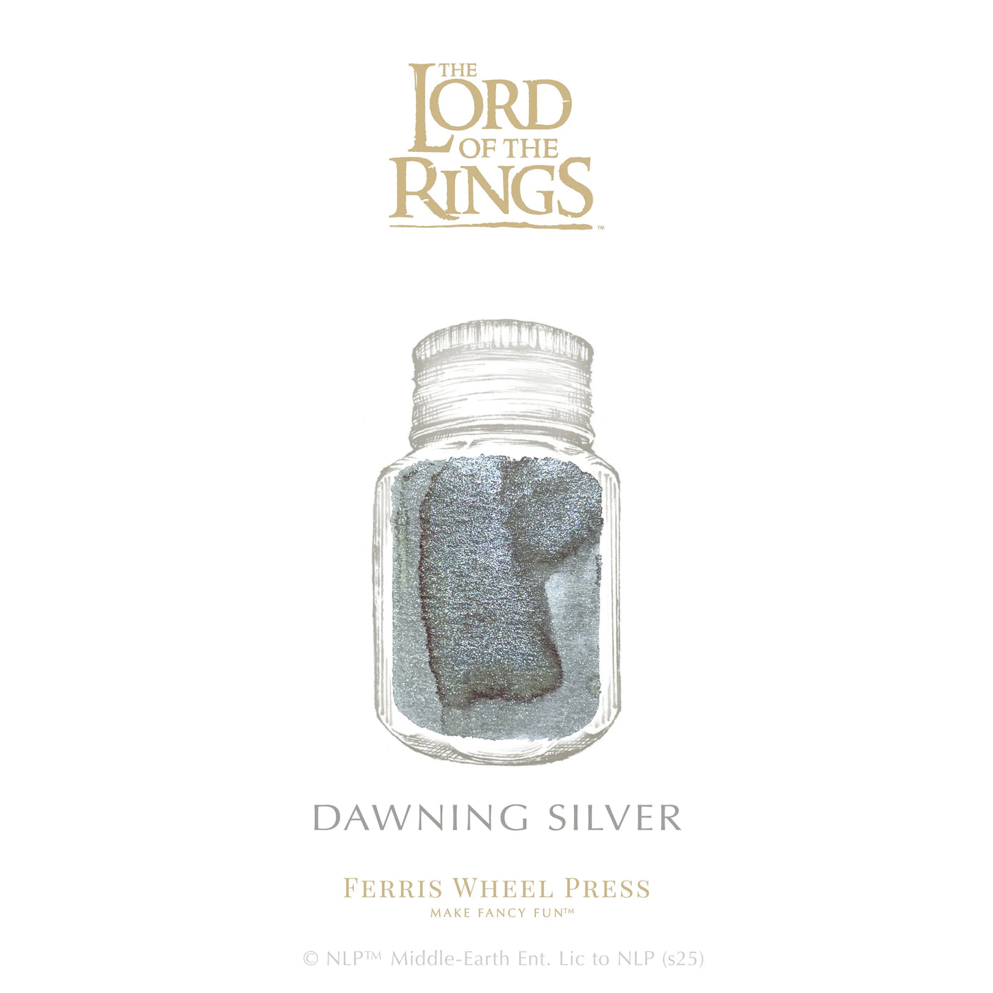 Ferris Wheel Press Lord of the Rings Fountain Pen Ink 10ml Dawning Silver