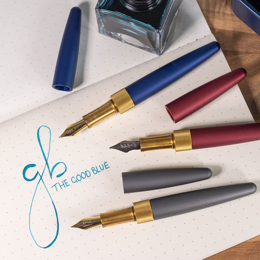 The Good Blue R615 Fountain Pen Super Matte Series Photon Blue Broad Nib Plastic Feed