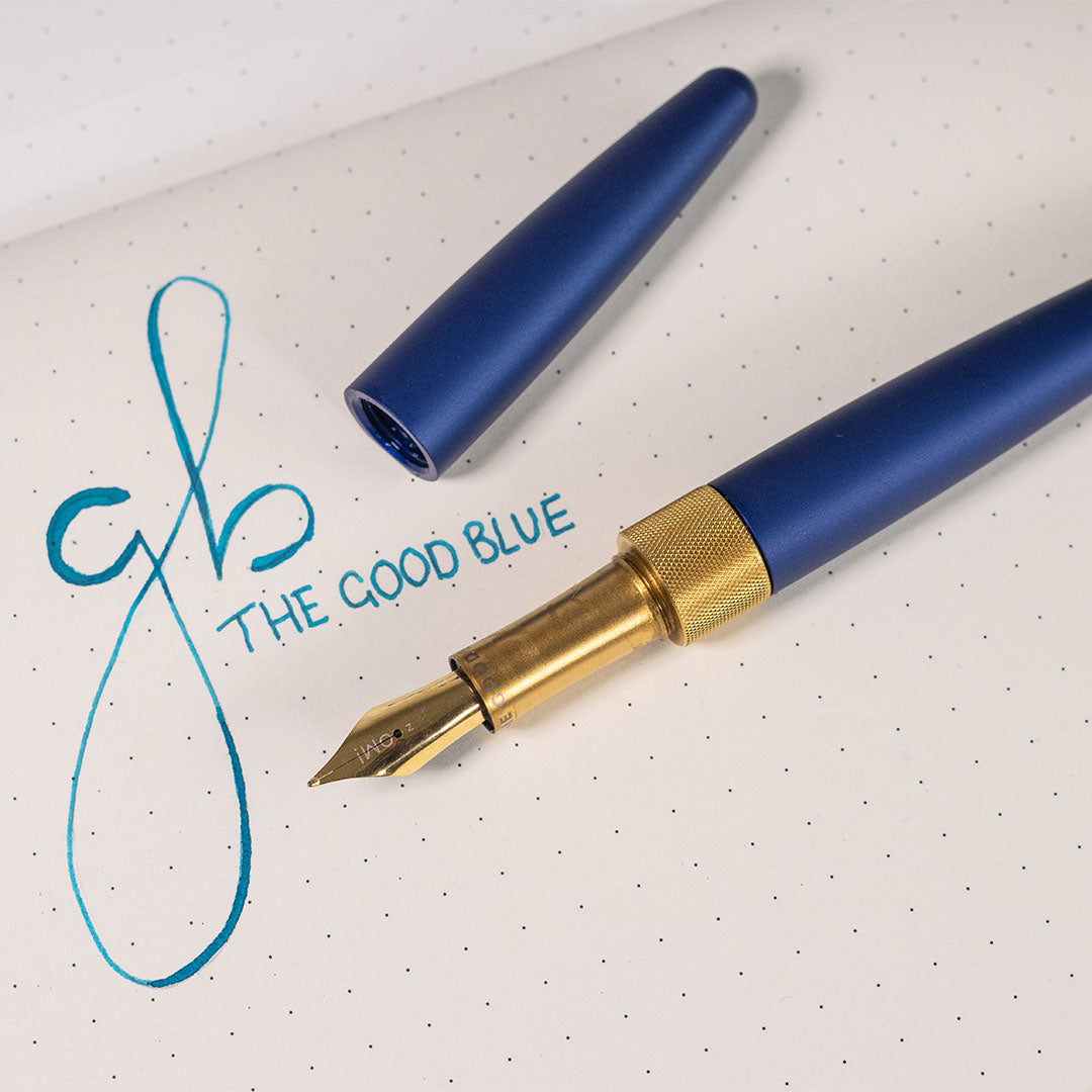The Good Blue R615 Fountain Pen Super Matte Series Photon Blue Broad Nib Plastic Feed