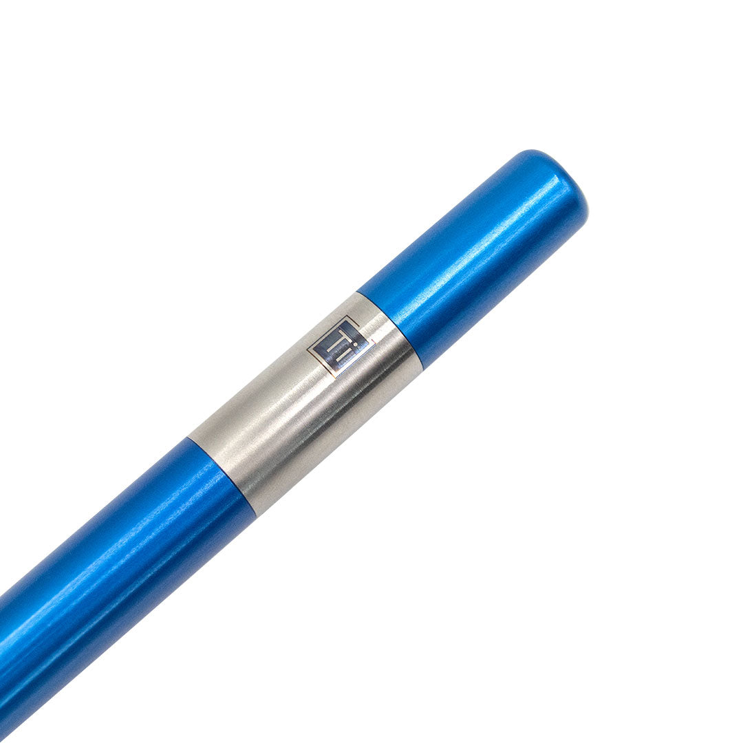 The Good Blue L130 Aluminium and Brass Fountain Pen Azure Blue