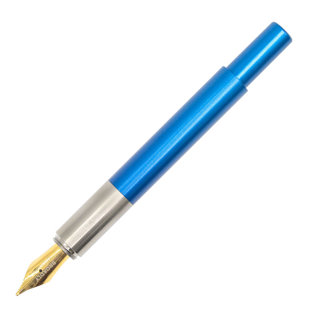 The Good Blue L130 Aluminium and Brass Fountain Pen Azure Blue