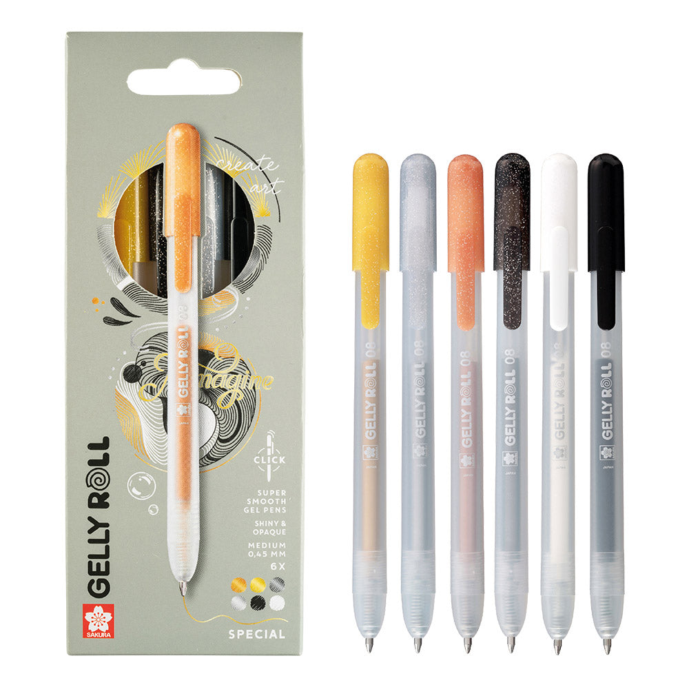 Sakura Gelly Roll Retractable Metallic Mix Set of 6