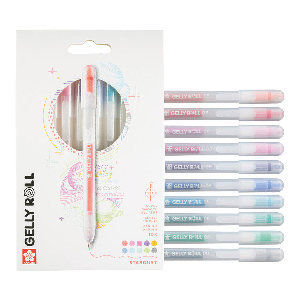 Sakura Gelly Roll Retractable Stardust Set of 10