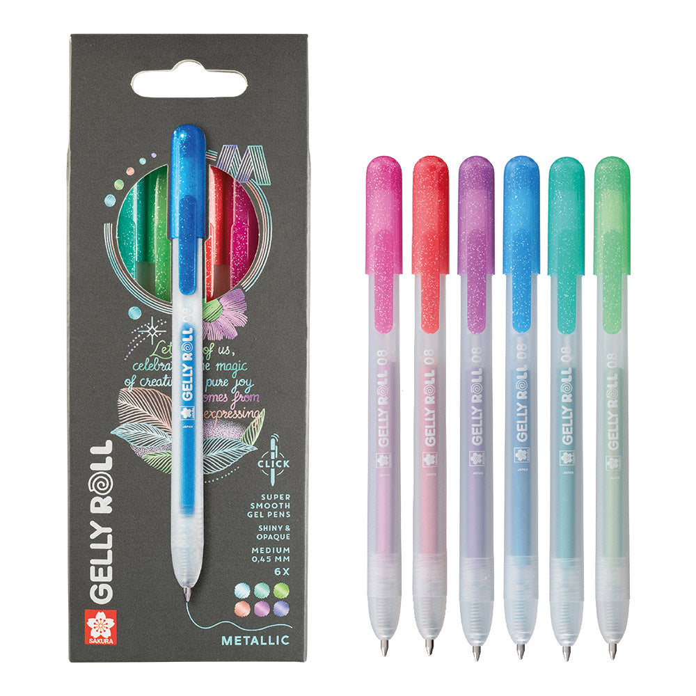 Sakura Gelly Roll Retractable Metallic Set of 6