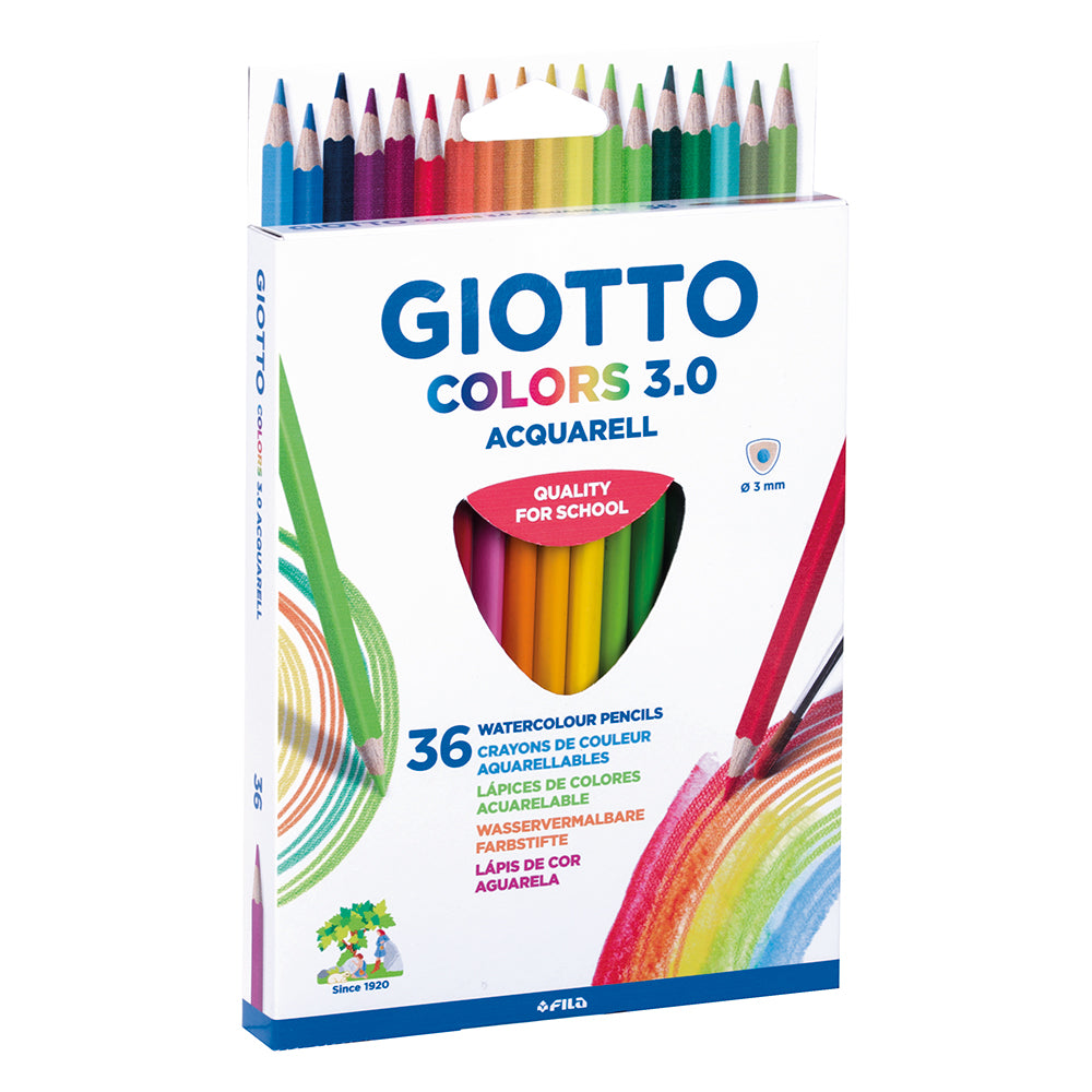 Giotto Colors 3.0 Aquarell Watercolour Pencils Set of 36