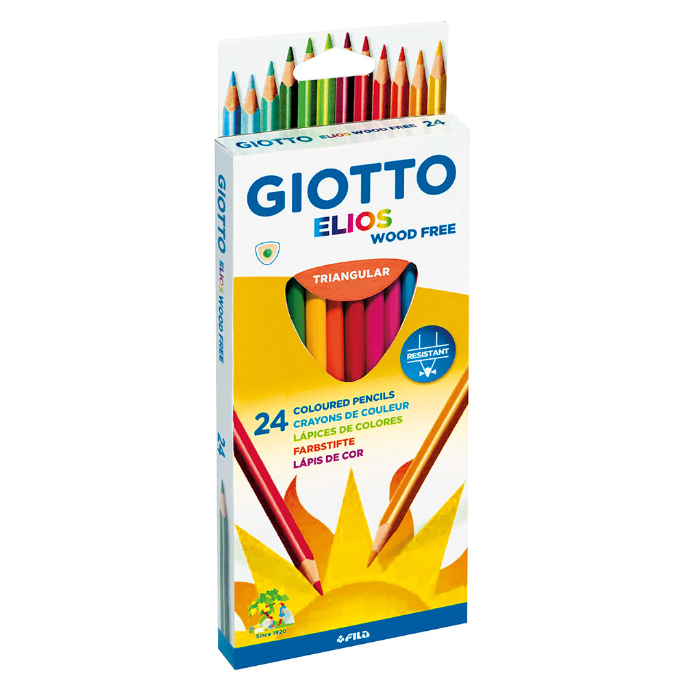 Giotto Elios Wood Free Colouring Pencils Set of 24